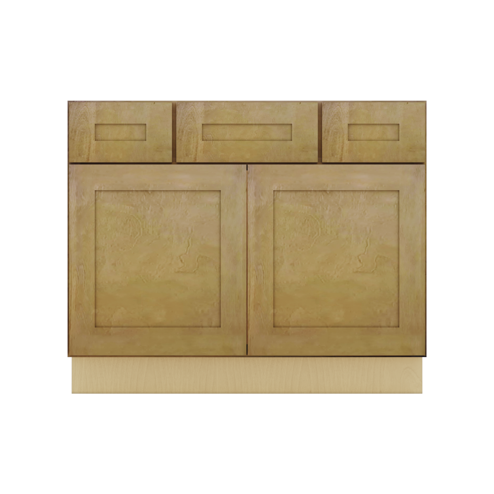 Modernform Cabinet Natural Shaker 42" W X 34 1/2" H X 21" D Combo Cabinet w/2 Side Drawers